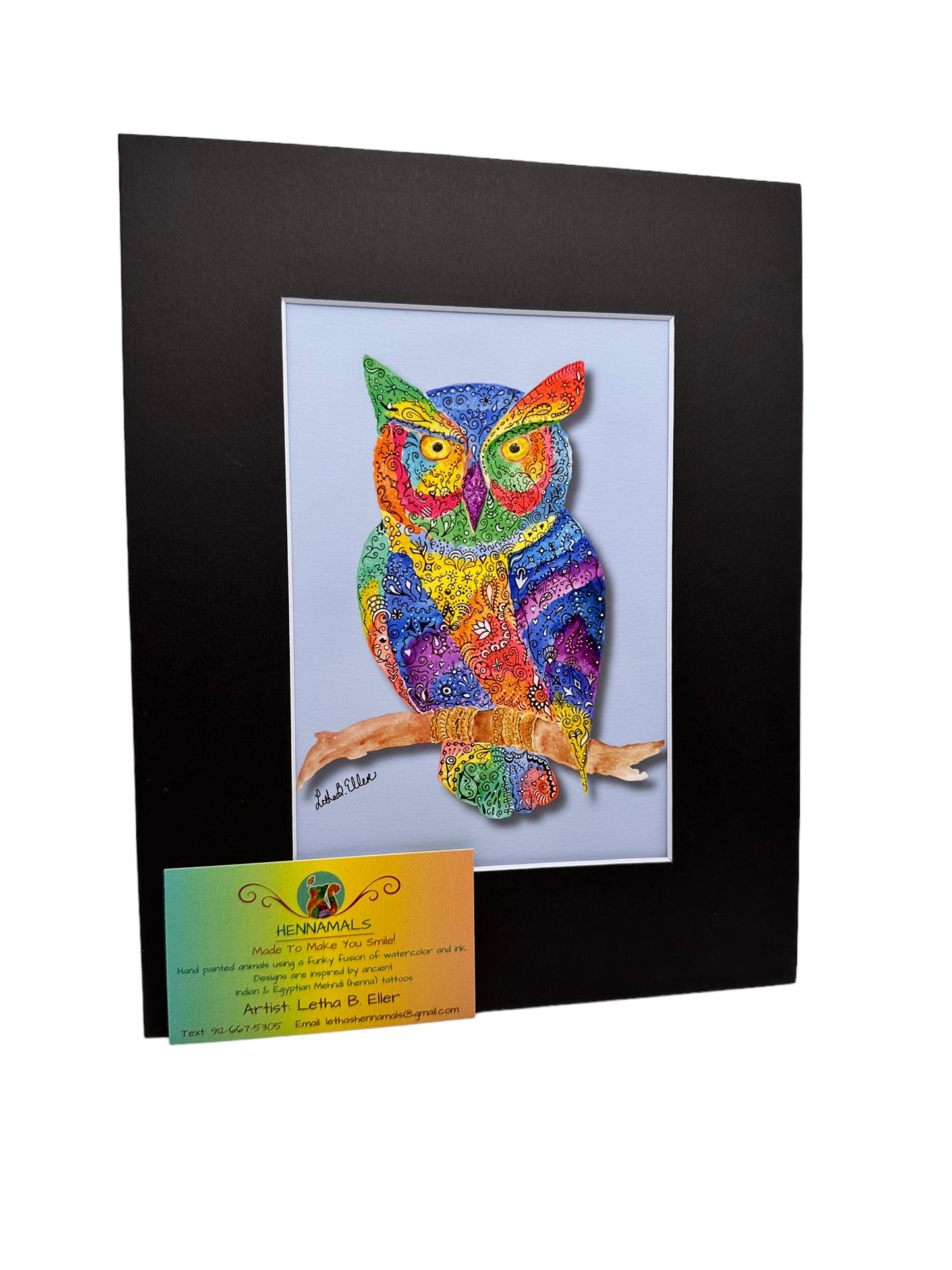 Hooty Owl Matted Print - 3 Sizes Available