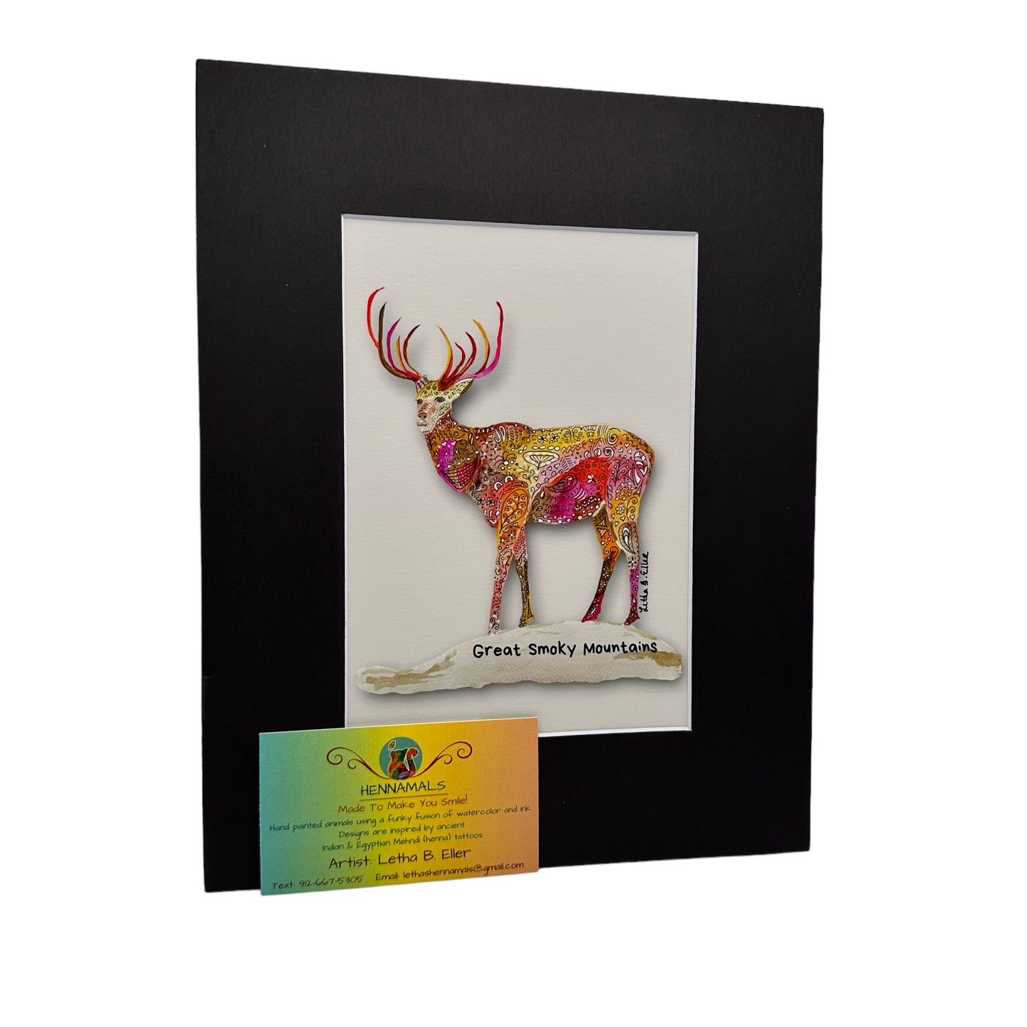 Smoky Mountain Elk Matted Print - 3 Sizes Available
