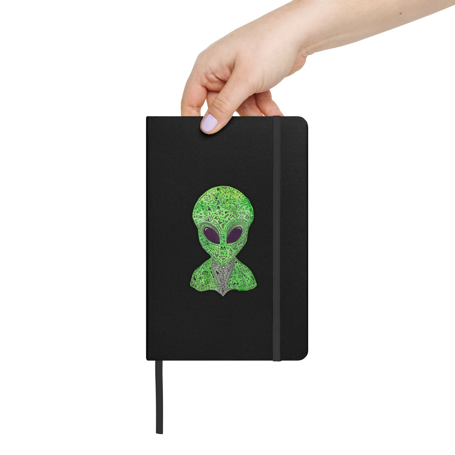 Alien Original Art Journal, Hardcover Notebook with Original Extraterrestrial Design, Perfect for Sketching & Writing, Unique Sci-Fi Gift