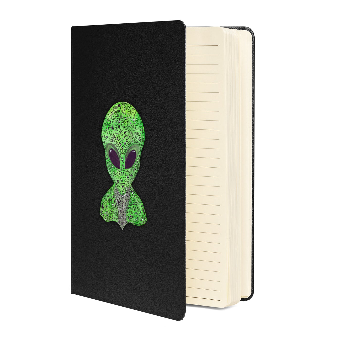 Alien Original Art Journal, Hardcover Notebook with Original Extraterrestrial Design, Perfect for Sketching & Writing, Unique Sci-Fi Gift