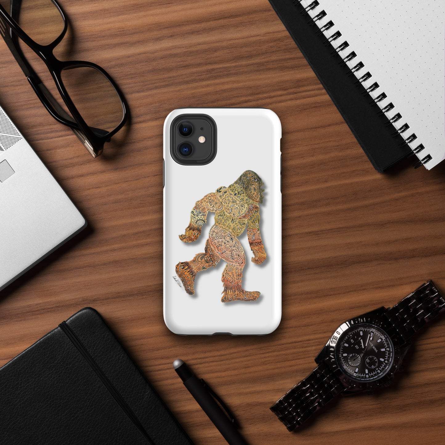 Bigfoot iPhone® Tough Case - Original Artwork Design - Durable Protective Phone Cover - Unique Gift for Cryptozoology Fans