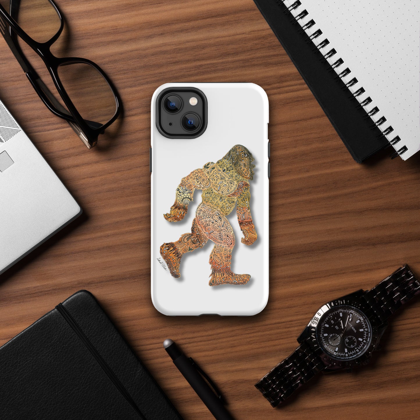 Bigfoot iPhone® Tough Case - Original Artwork Design - Durable Protective Phone Cover - Unique Gift for Cryptozoology Fans