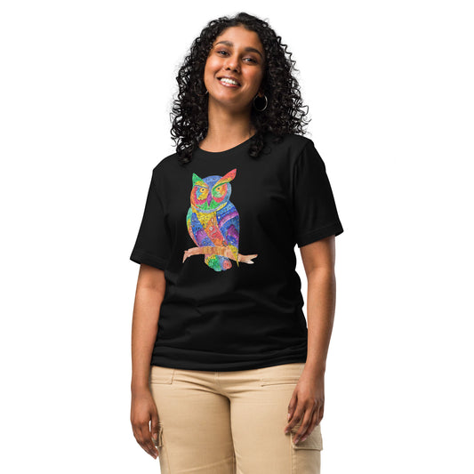 Owl Hennamal Tshirt - Colorful Unisex Tee with Unique Artwork, Casual Wear, Perfect Gift for Owl Lovers
