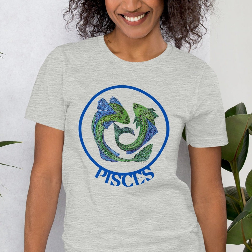 Pisces Zodiac Unisex Tshirt Original Artwork