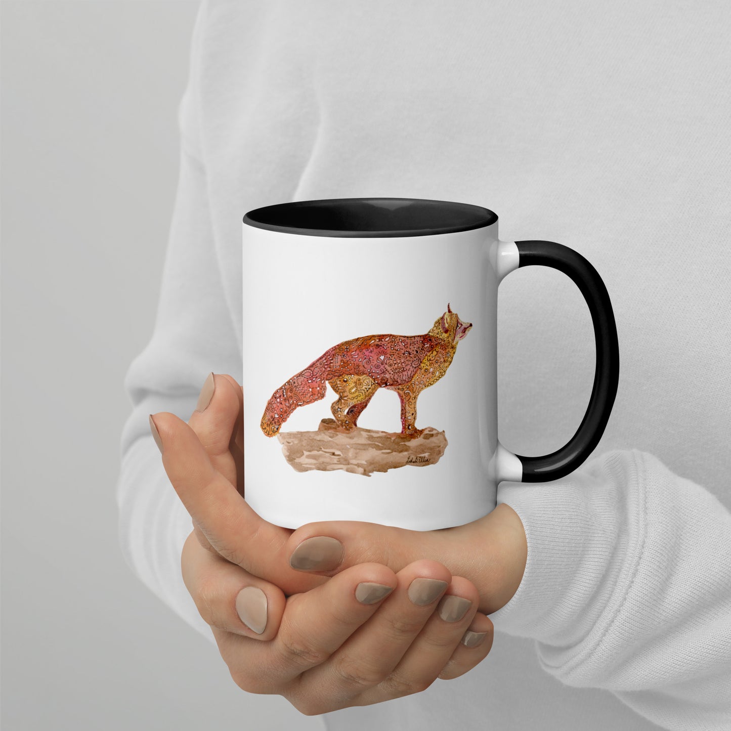 Fox Mug with Color Inside