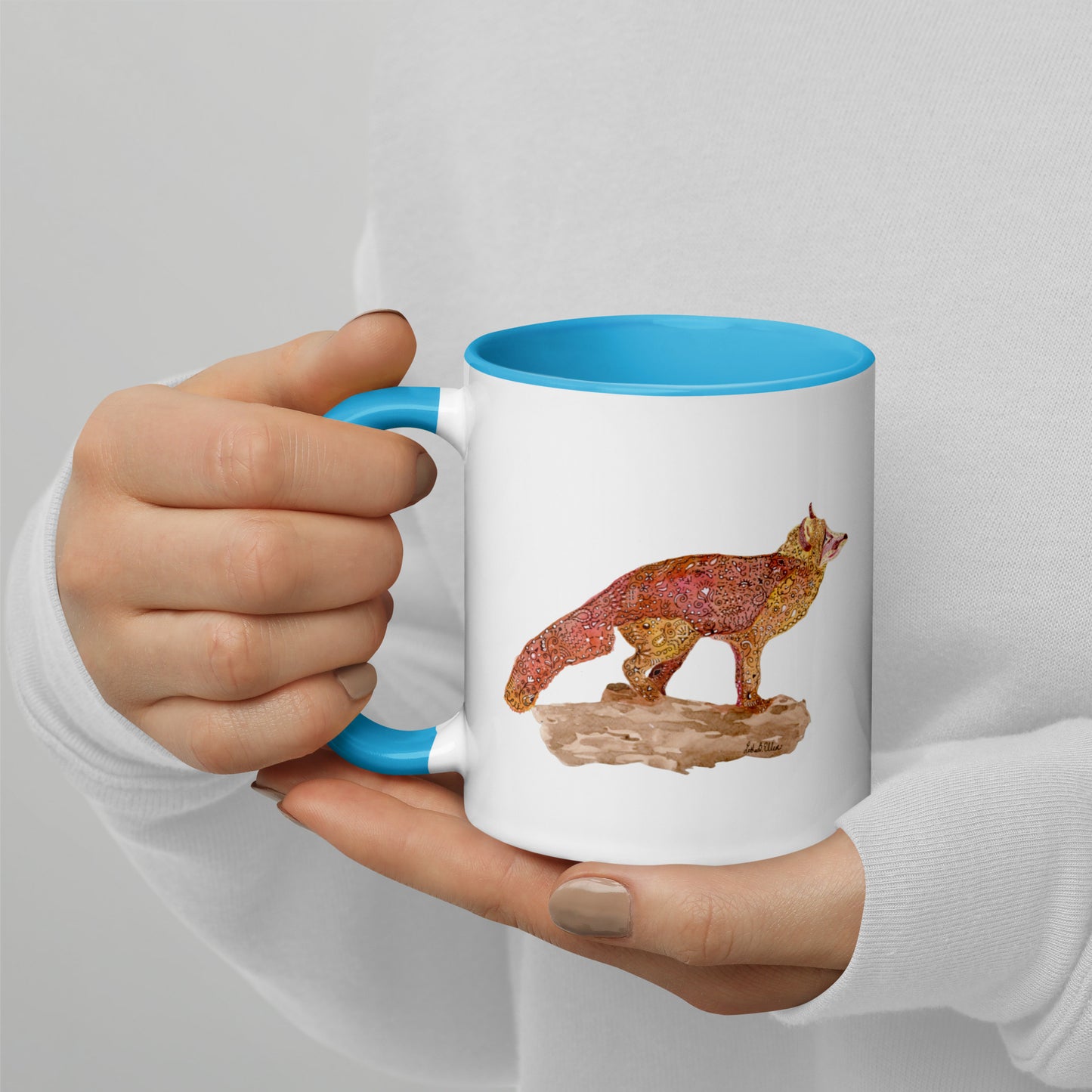 Fox Mug with Color Inside