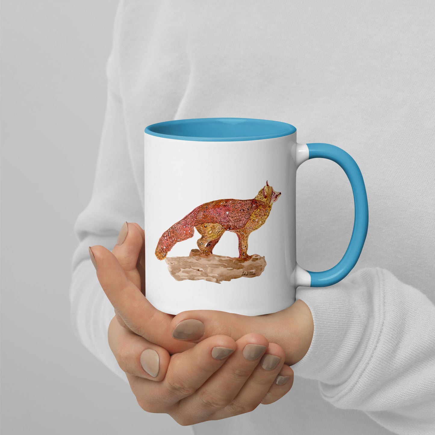 Fox Mug with Color Inside