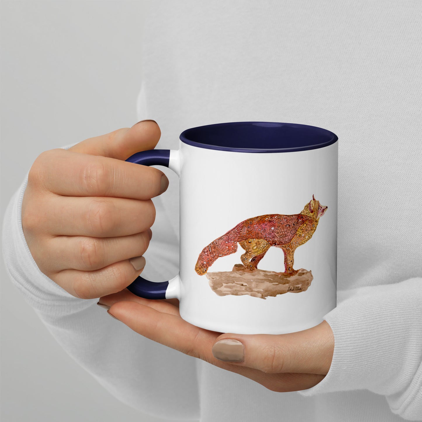 Fox Mug with Color Inside