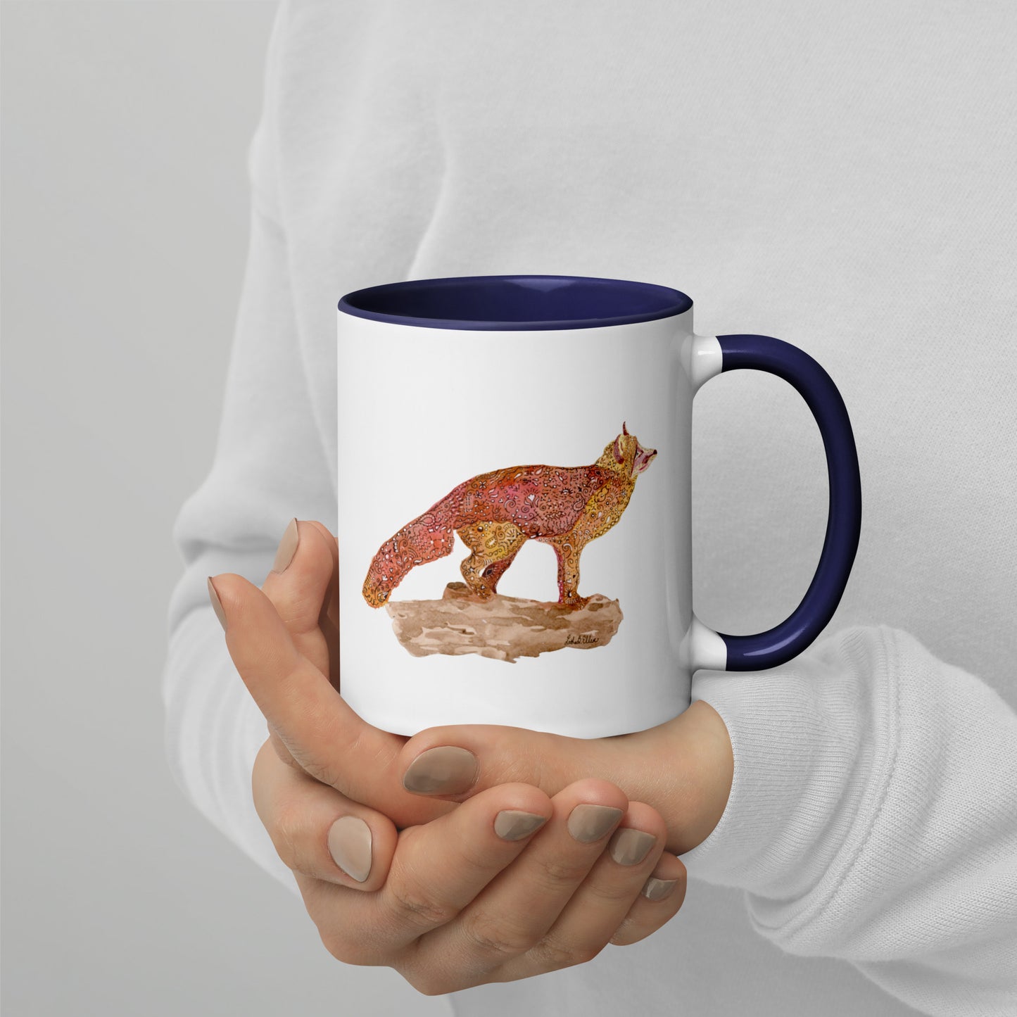 Fox Mug with Color Inside