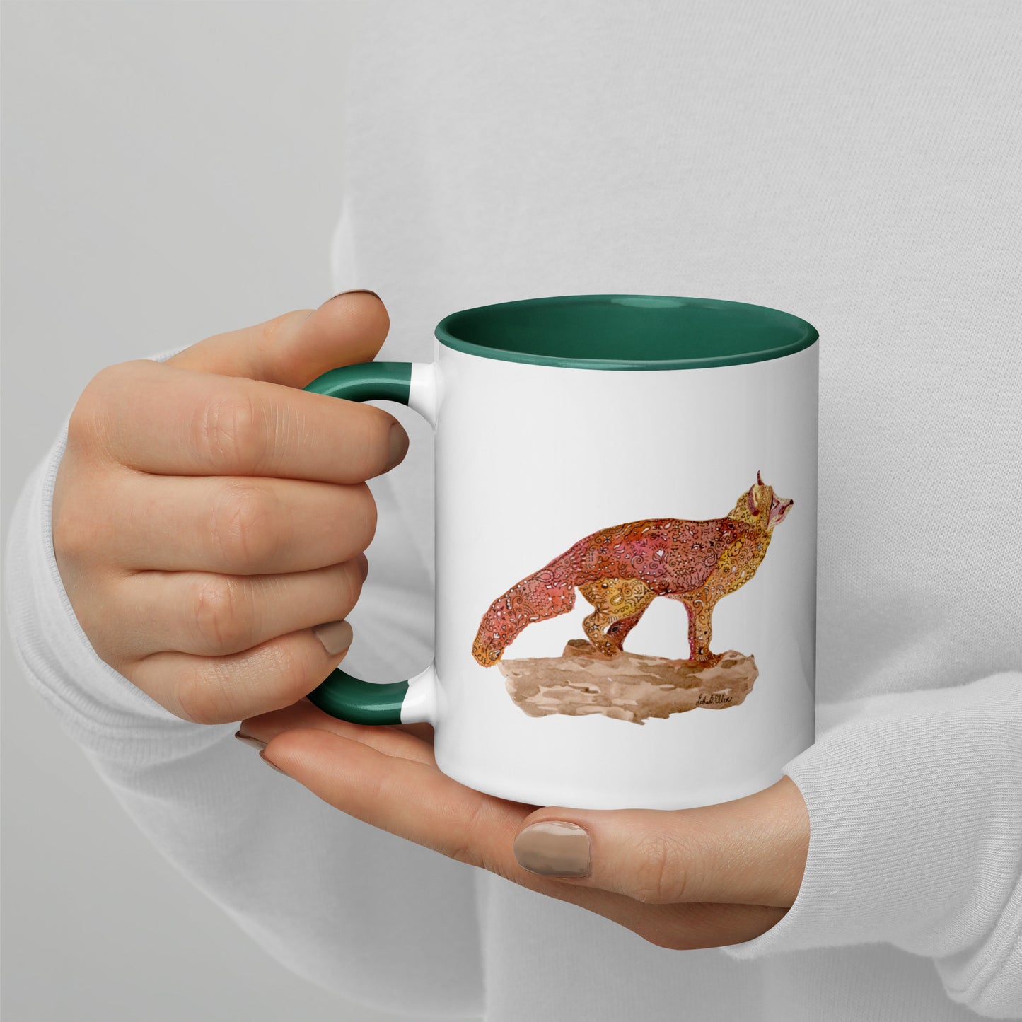 Fox Mug with Color Inside