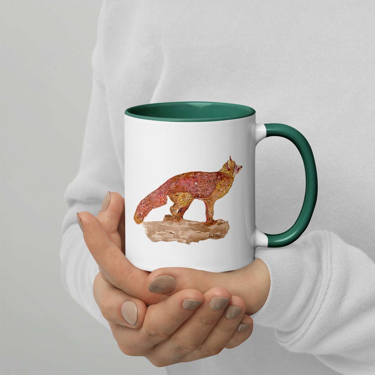 Fox Mug with Color Inside