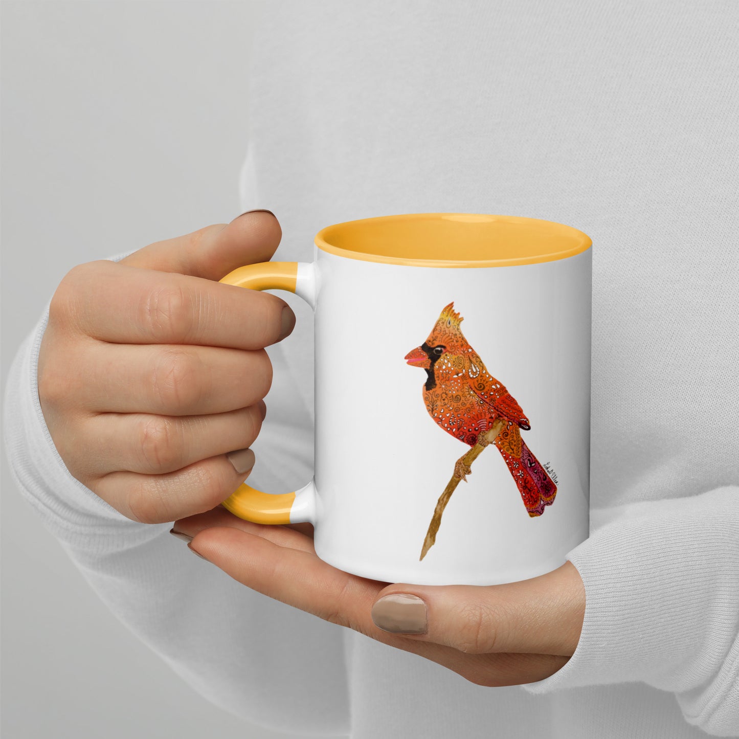 Cardinal Mug with Color Inside