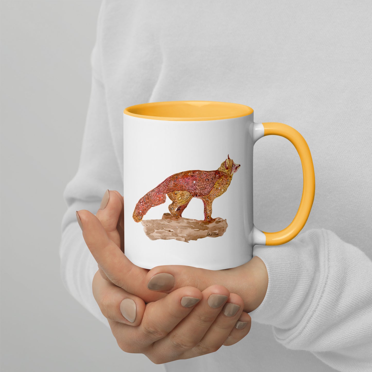 Fox Mug with Color Inside