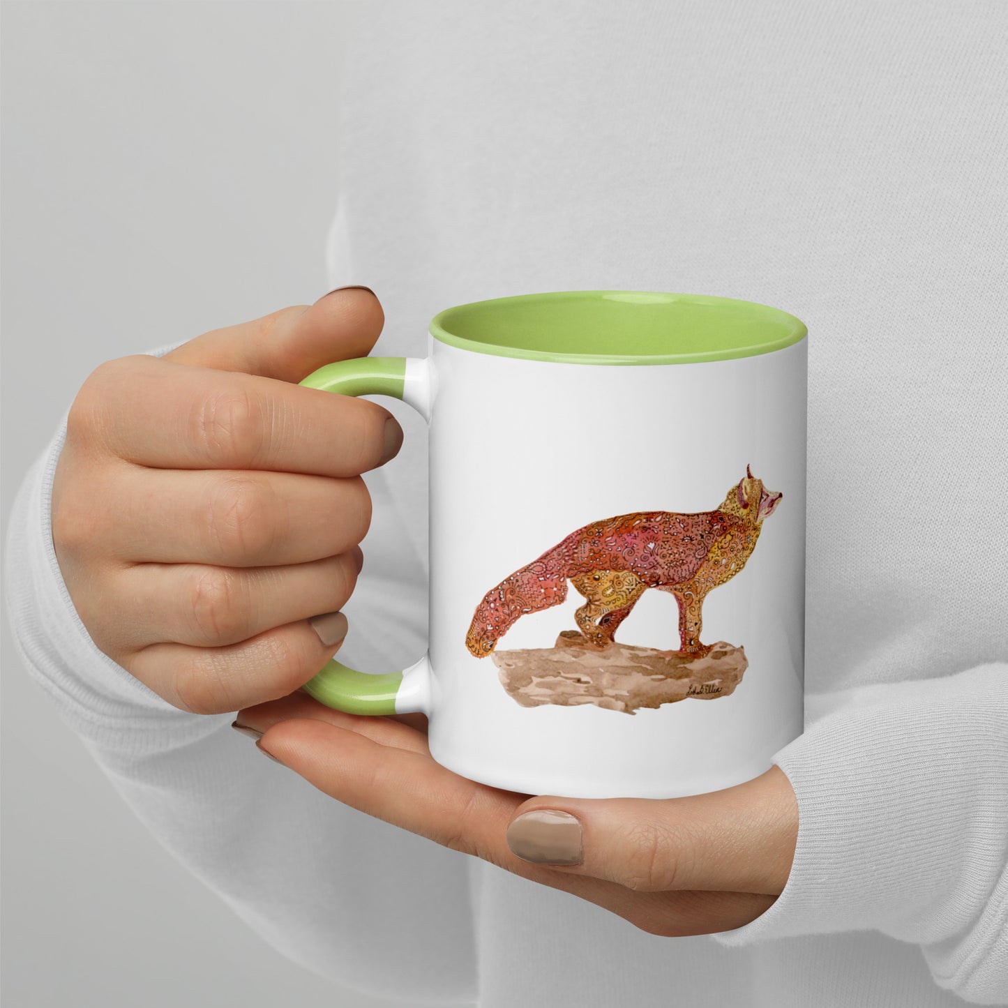 Fox Mug with Color Inside