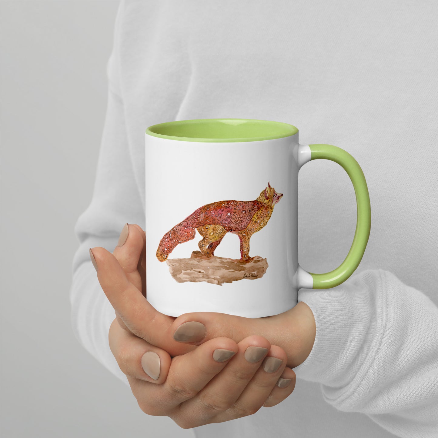 Fox Mug with Color Inside