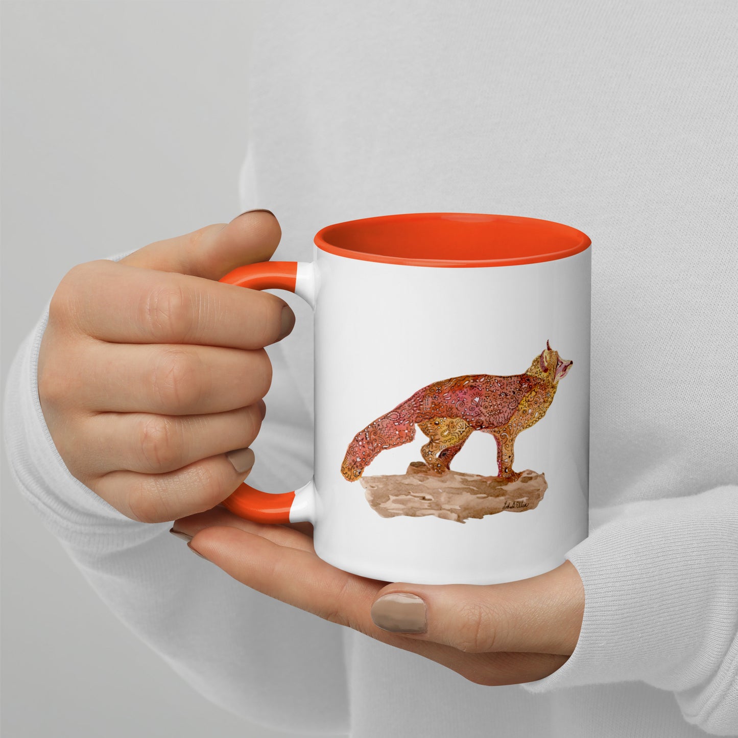 Fox Mug with Color Inside