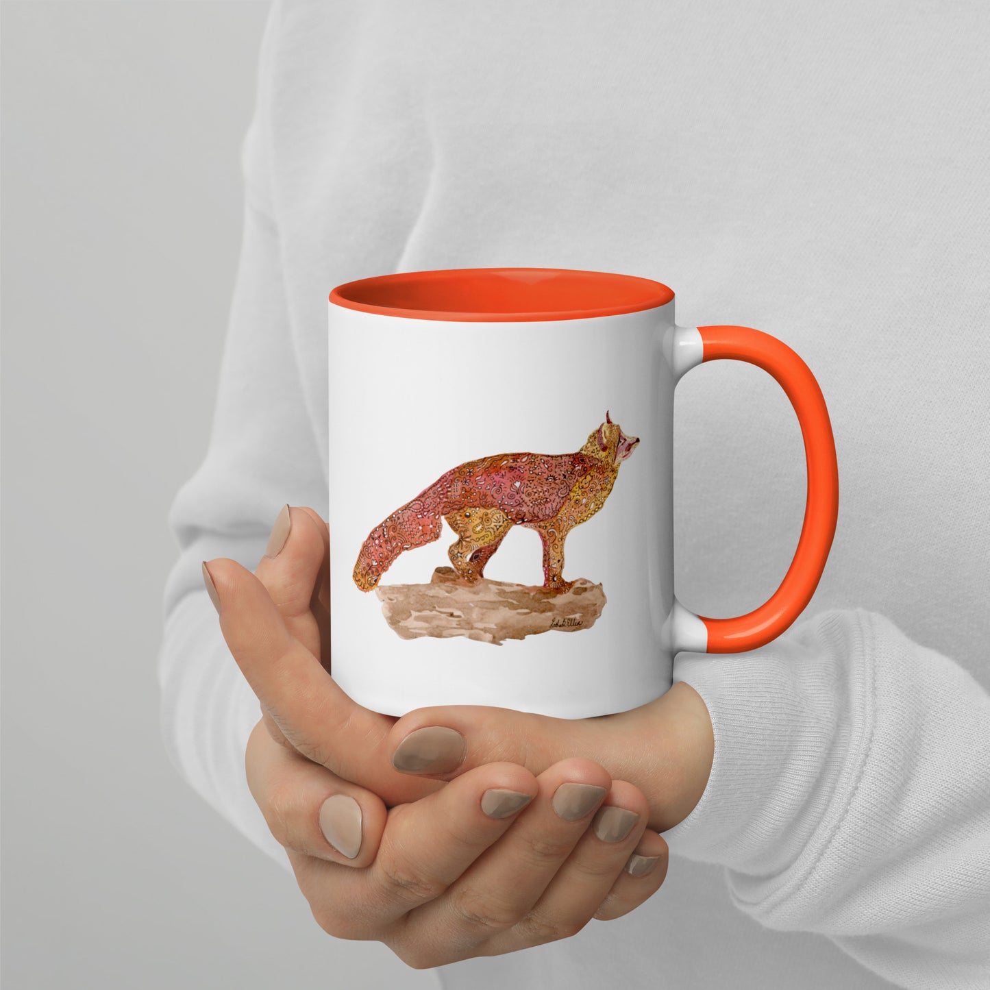 Fox Mug with Color Inside