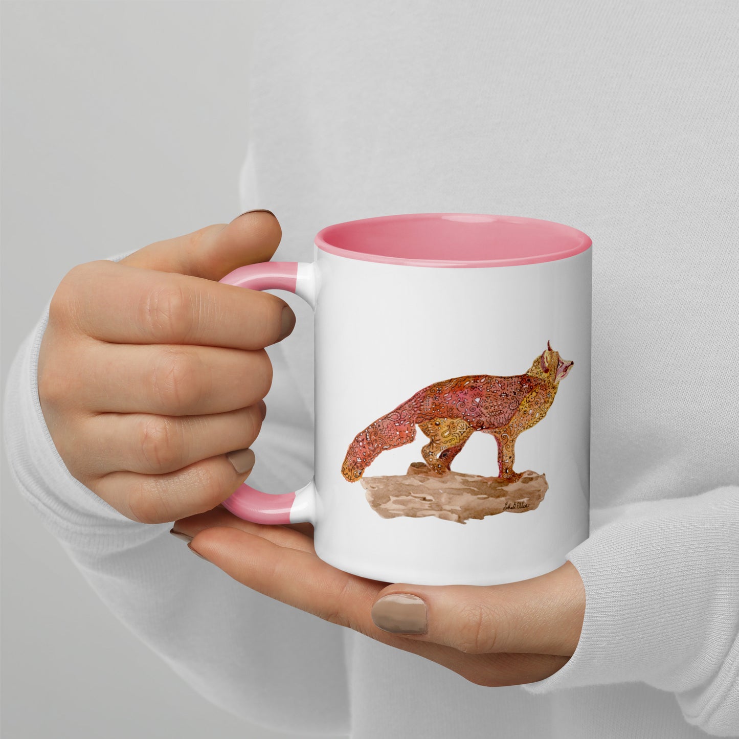 Fox Mug with Color Inside