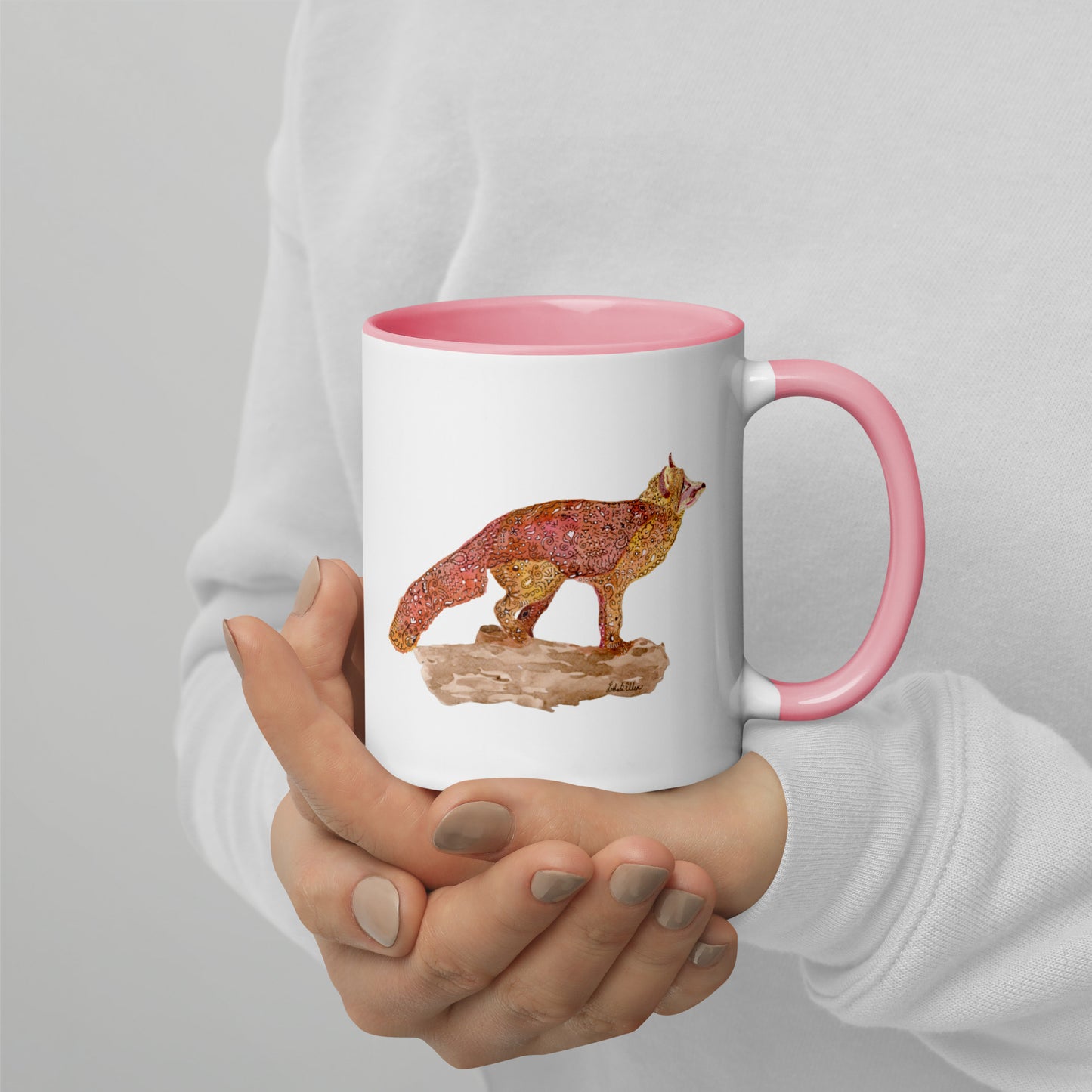Fox Mug with Color Inside
