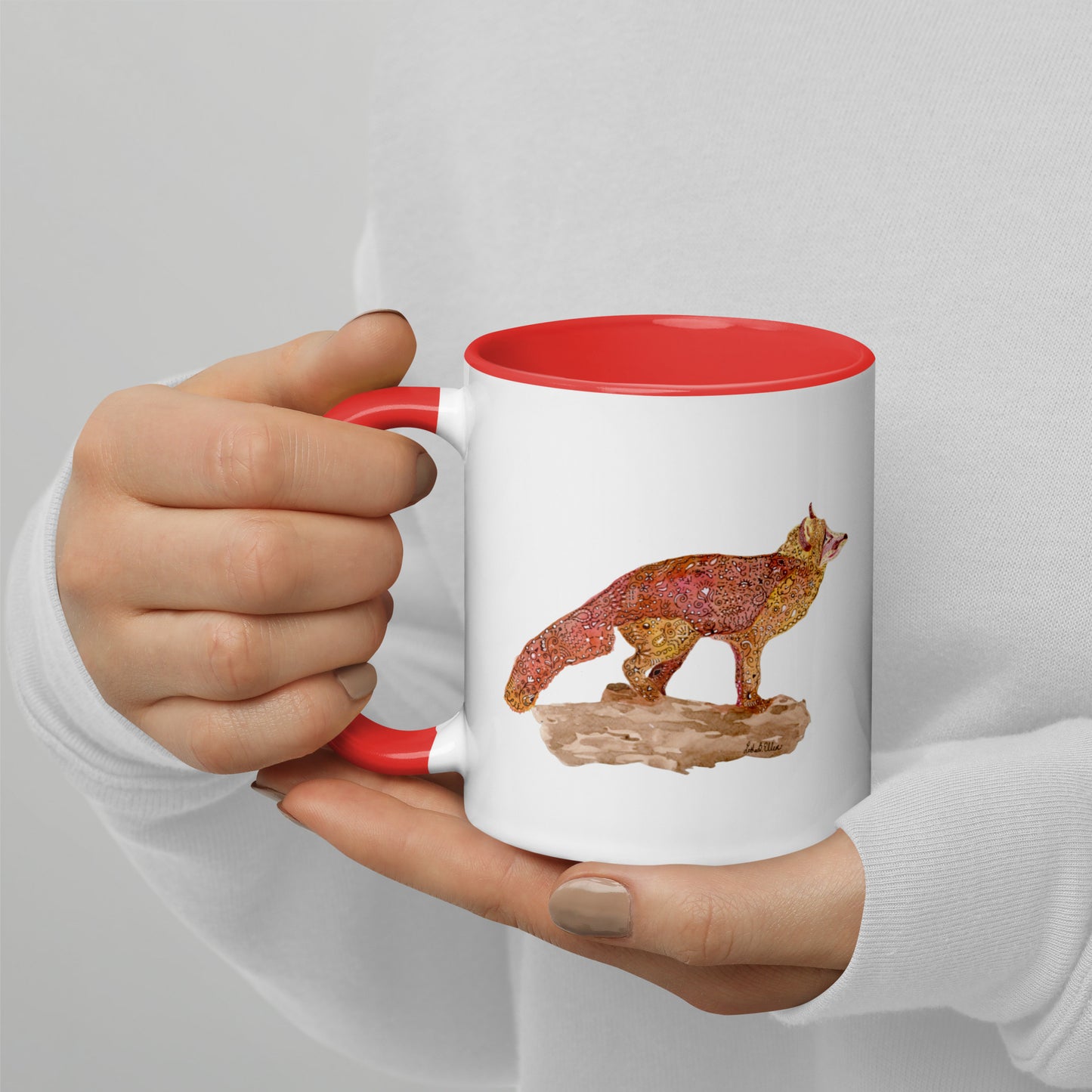 Fox Mug with Color Inside
