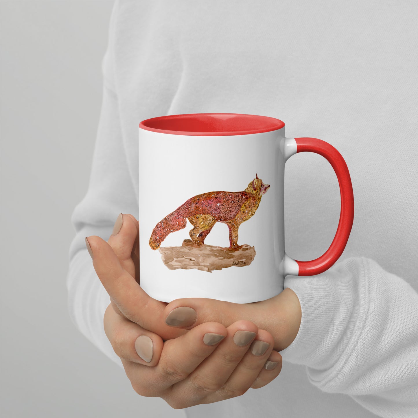 Fox Mug with Color Inside