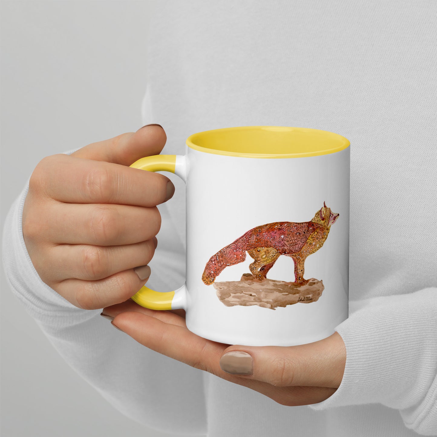 Fox Mug with Color Inside