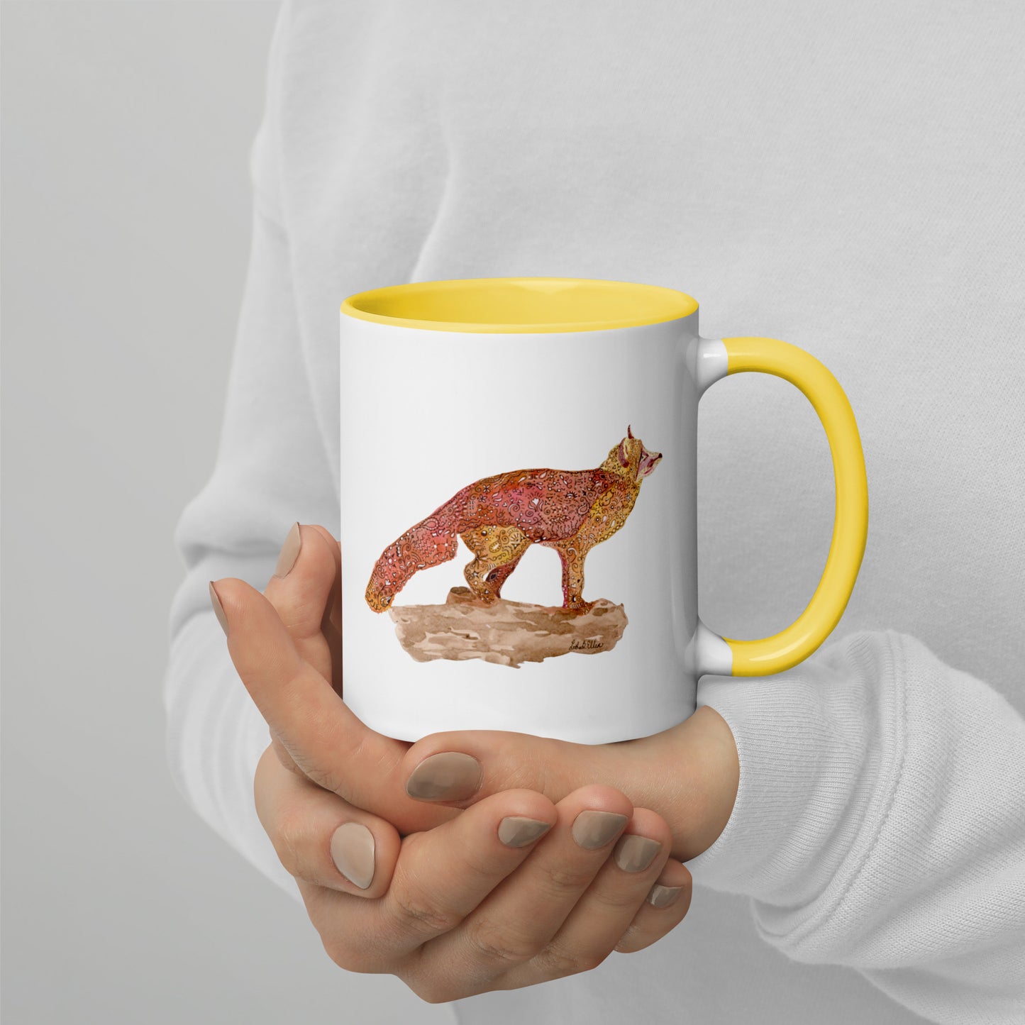 Fox Mug with Color Inside