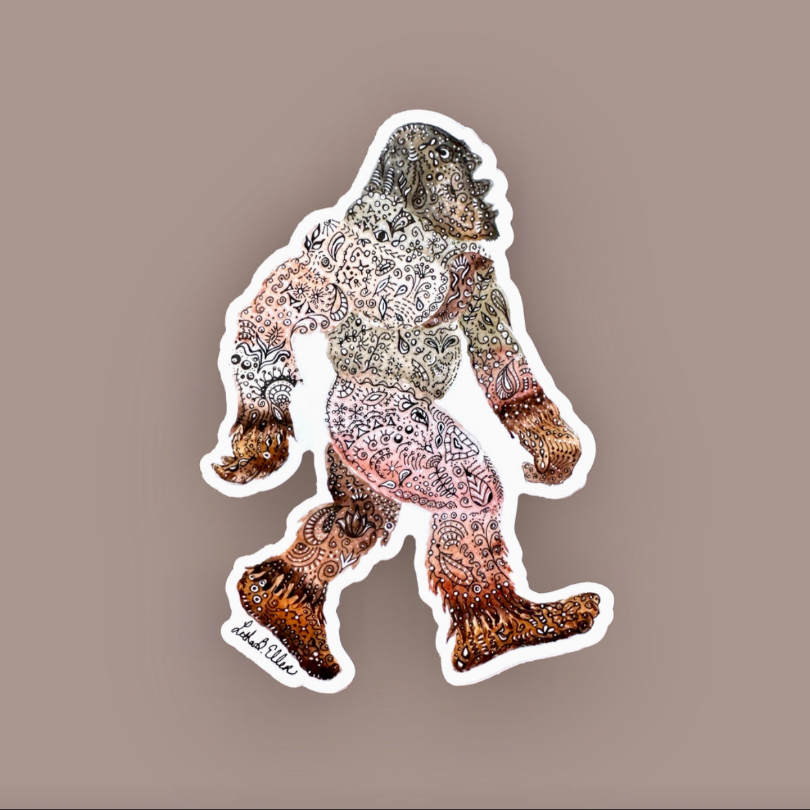 Bigfoot Decal 5" Weatherproof Vinyl Sticker- Perfect Cryptid Fan Gift!