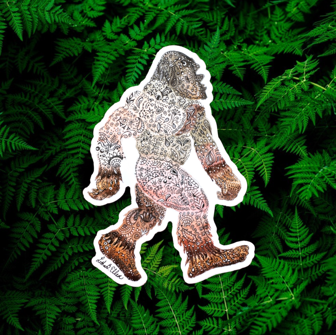 Bigfoot Decal 5" Weatherproof Vinyl Sticker- Perfect Cryptid Fan Gift!