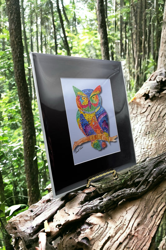 Hooty Owl Matted Print - 3 Sizes Available