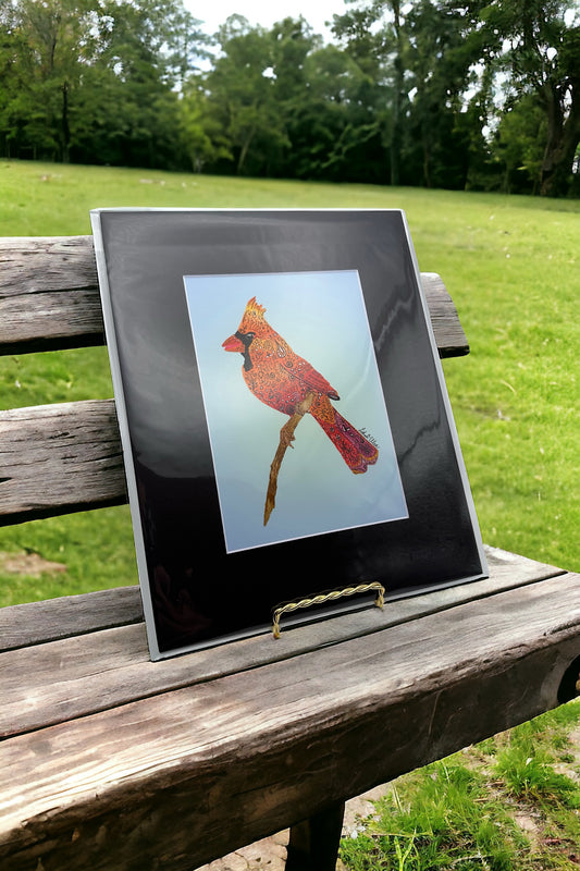 Cardy Cardinal Matted Print - 3 Sizes Available