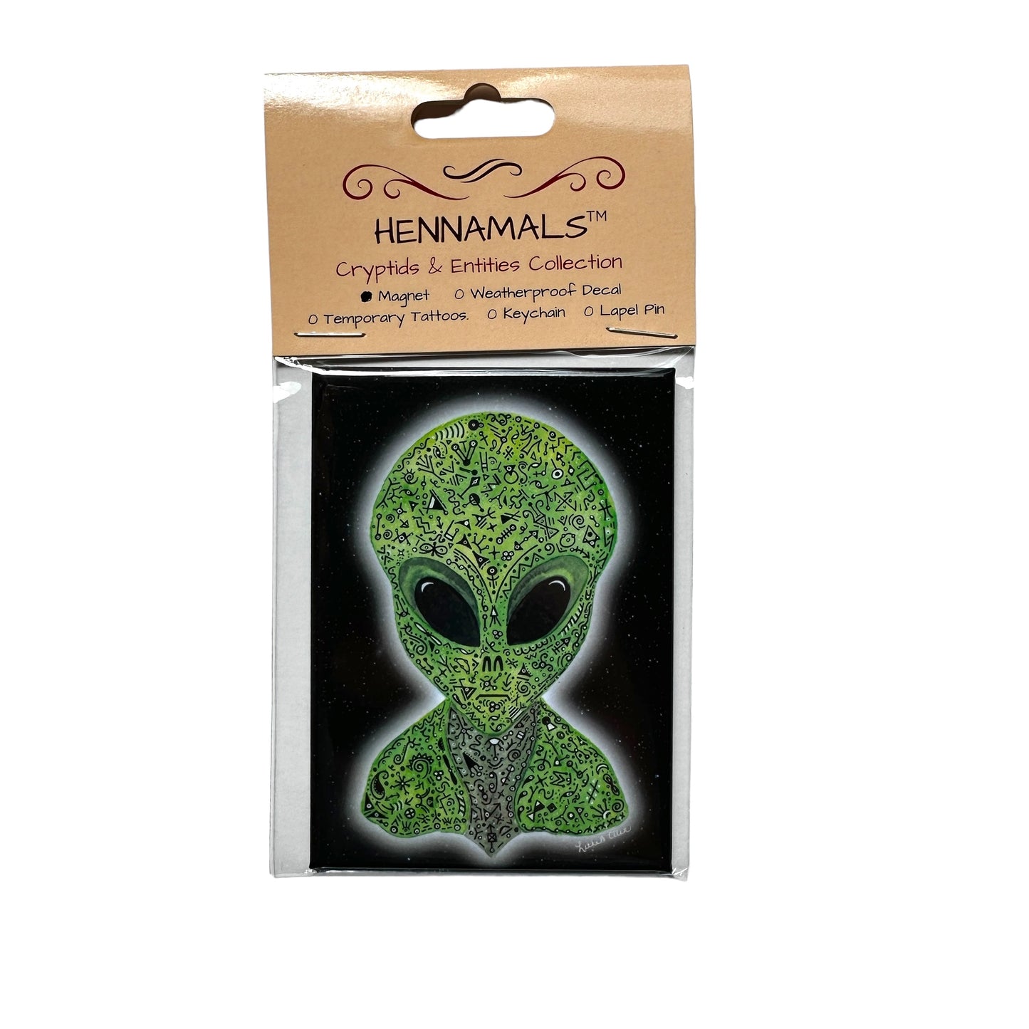 Alien Magnet with Original Art, Strong and Durable, Ideal Gift for Sci-Fi Enthusiasts