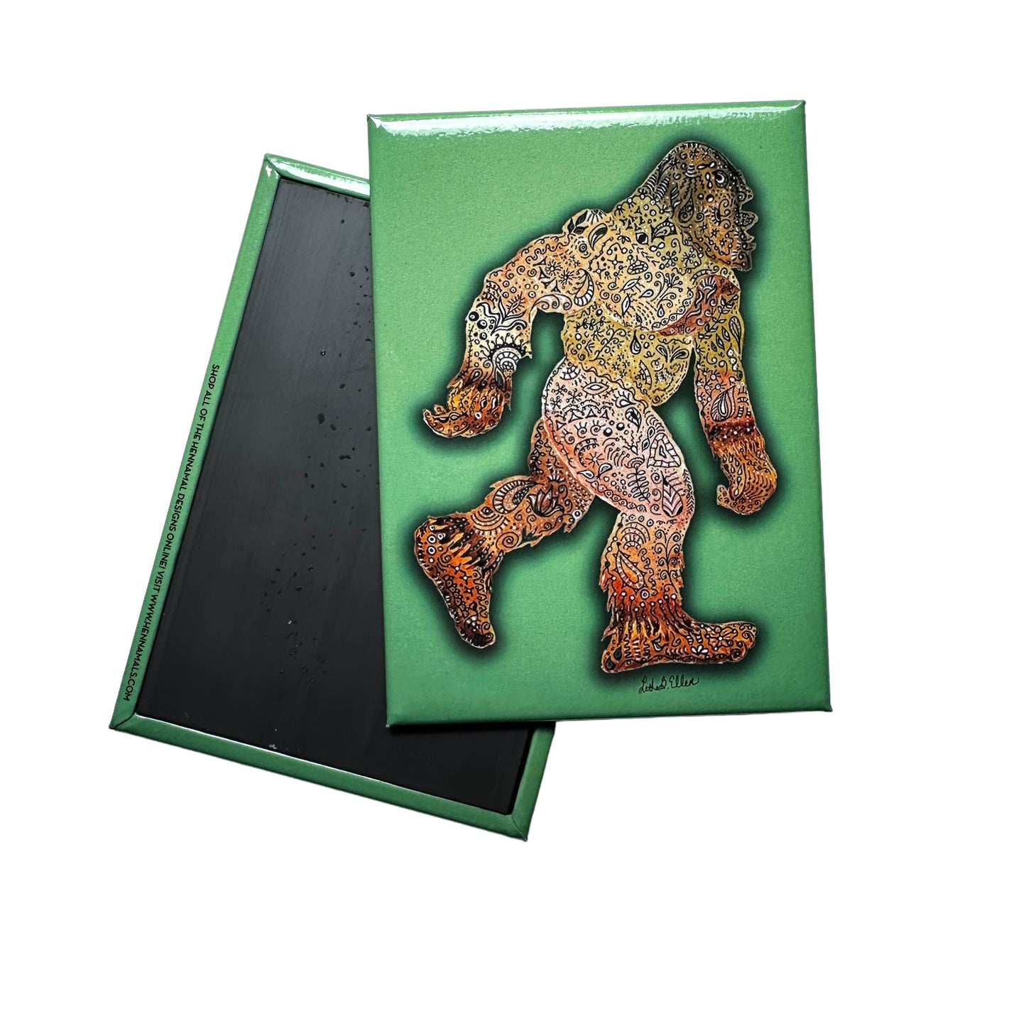 Bigfoot Magnet with Original Art, Strong and Durable, Ideal Gift for Cryptid Enthusiasts