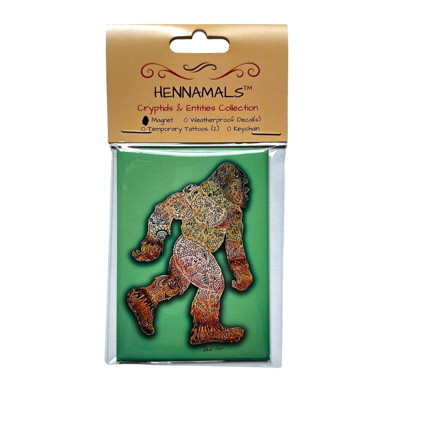 Bigfoot Magnet with Original Art, Strong and Durable, Ideal Gift for Cryptid Enthusiasts