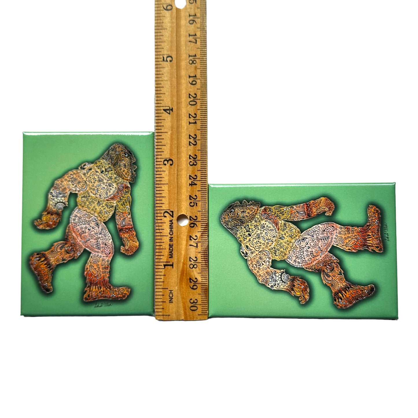 Bigfoot Magnet with Original Art, Strong and Durable, Ideal Gift for Cryptid Enthusiasts