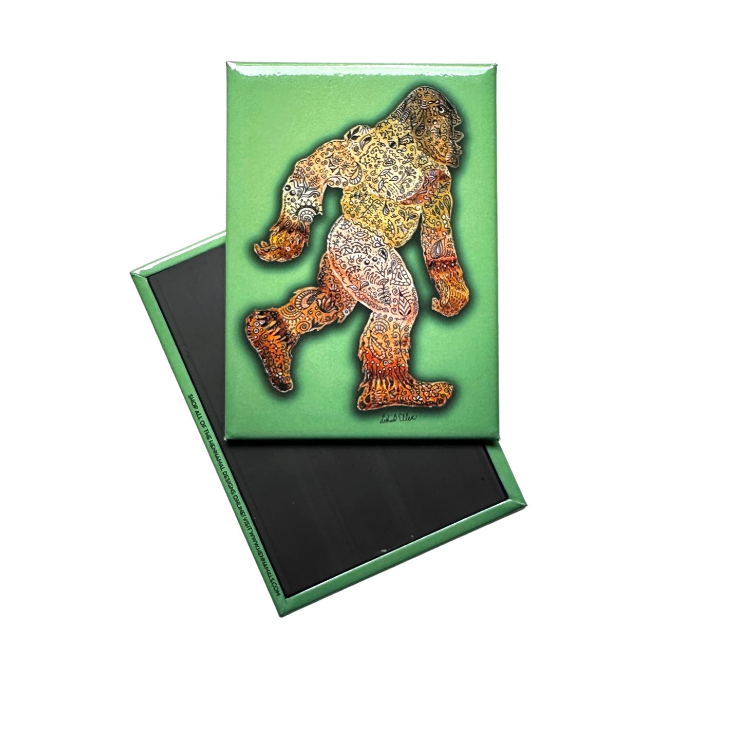 Bigfoot Magnet with Original Art, Strong and Durable, Ideal Gift for Cryptid Enthusiasts