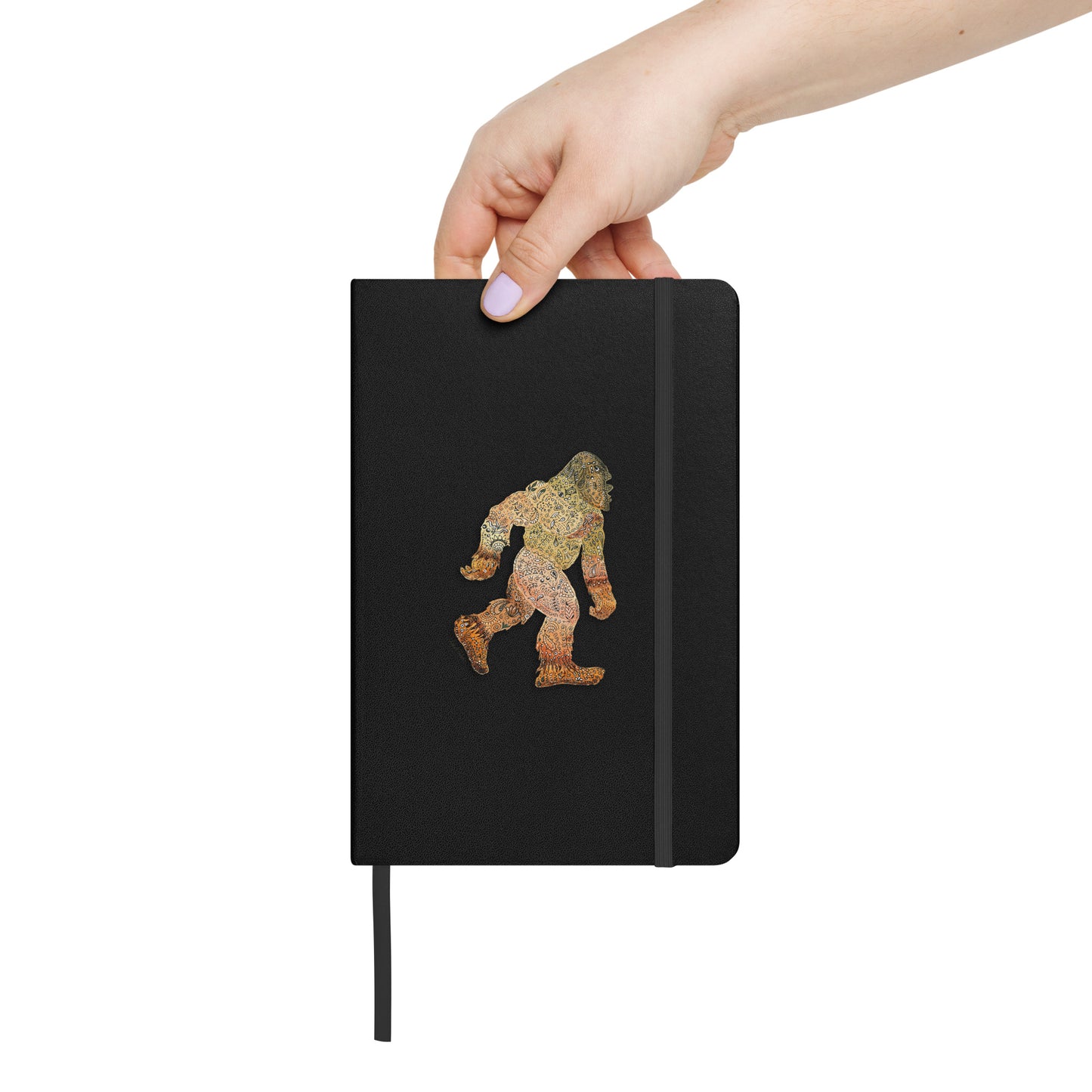 Bigfoot Art Hardcover Journal, Original Artwork, Unique Sasquatch Notebook, Creative Writing Gift for Cryptid Fans