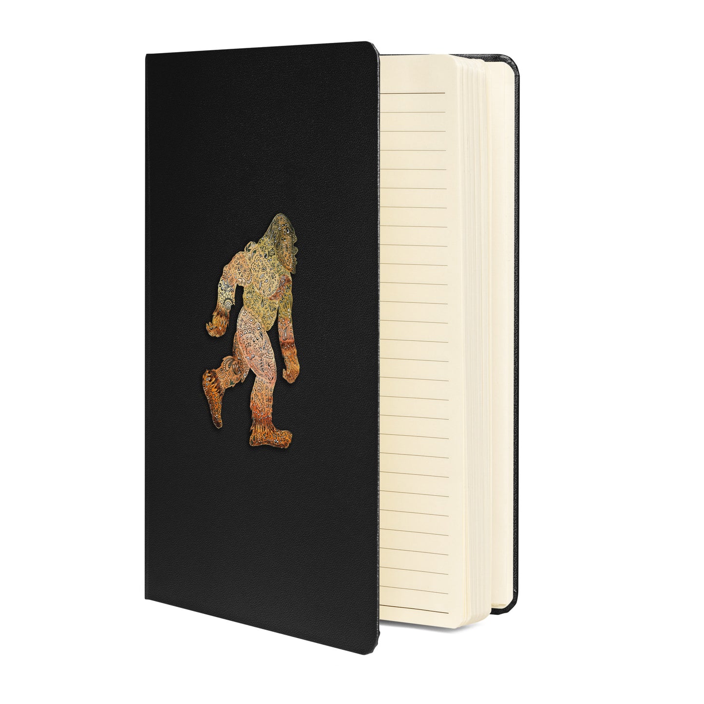 Bigfoot Art Hardcover Journal, Original Artwork, Unique Sasquatch Notebook, Creative Writing Gift for Cryptid Fans