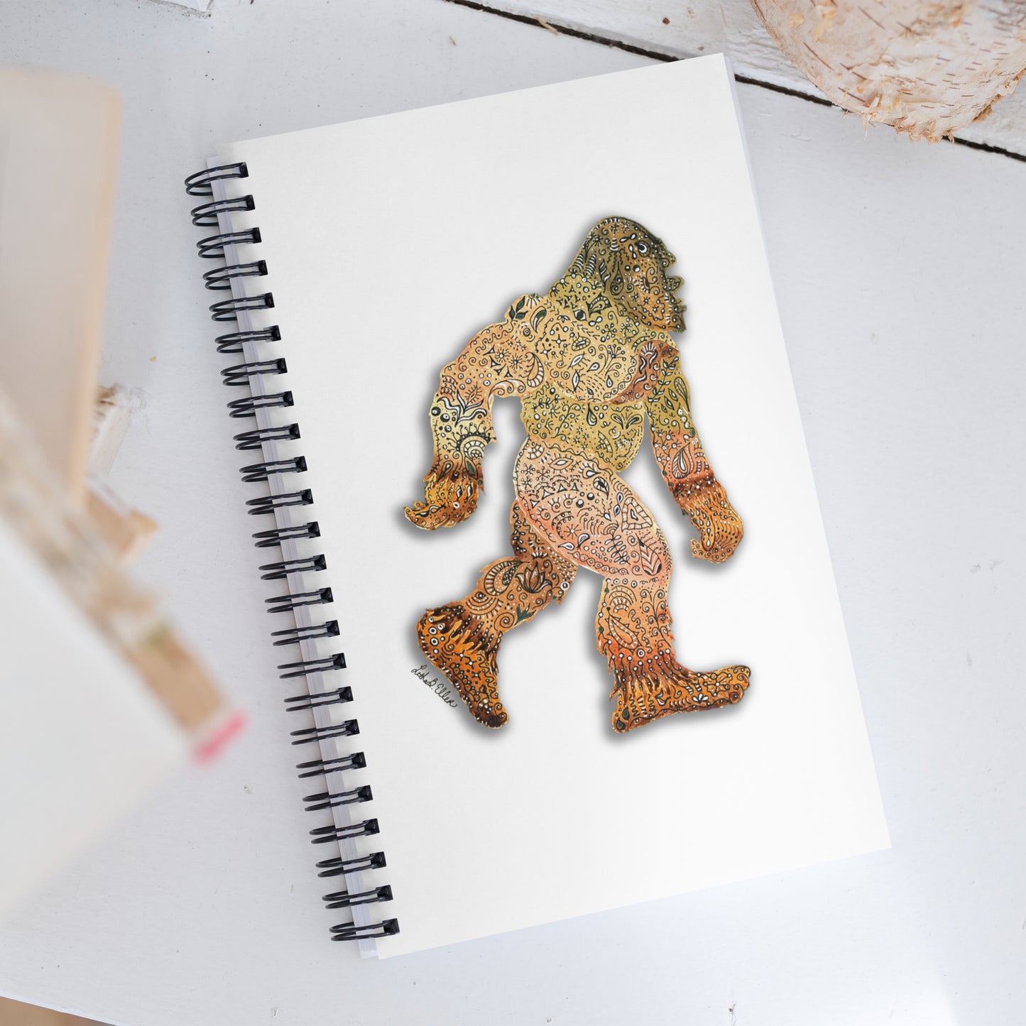 Bigfoot-Themed Spiral Notebook - Unique Sasquatch Journal for Notes & Sketches, Perfect Gift for Cryptid Fans