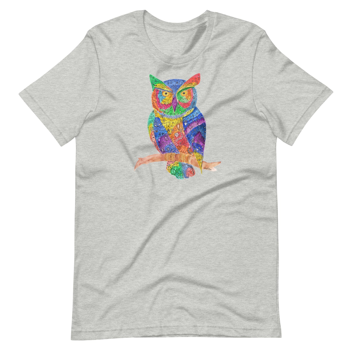 Owl Hennamal Tshirt - Colorful Unisex Tee with Unique Artwork, Casual Wear, Perfect Gift for Owl Lovers