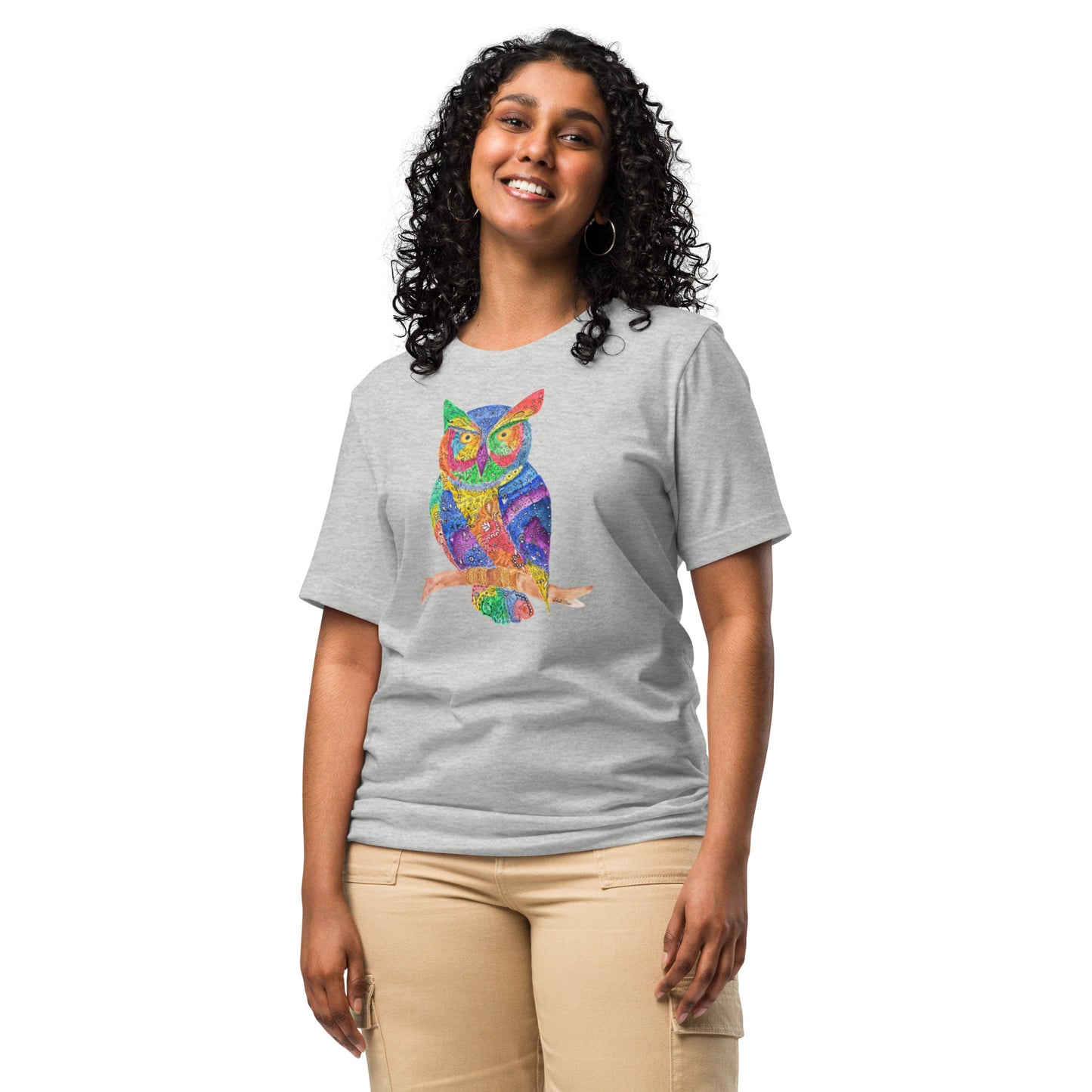 Owl Hennamal Tshirt - Colorful Unisex Tee with Unique Artwork, Casual Wear, Perfect Gift for Owl Lovers