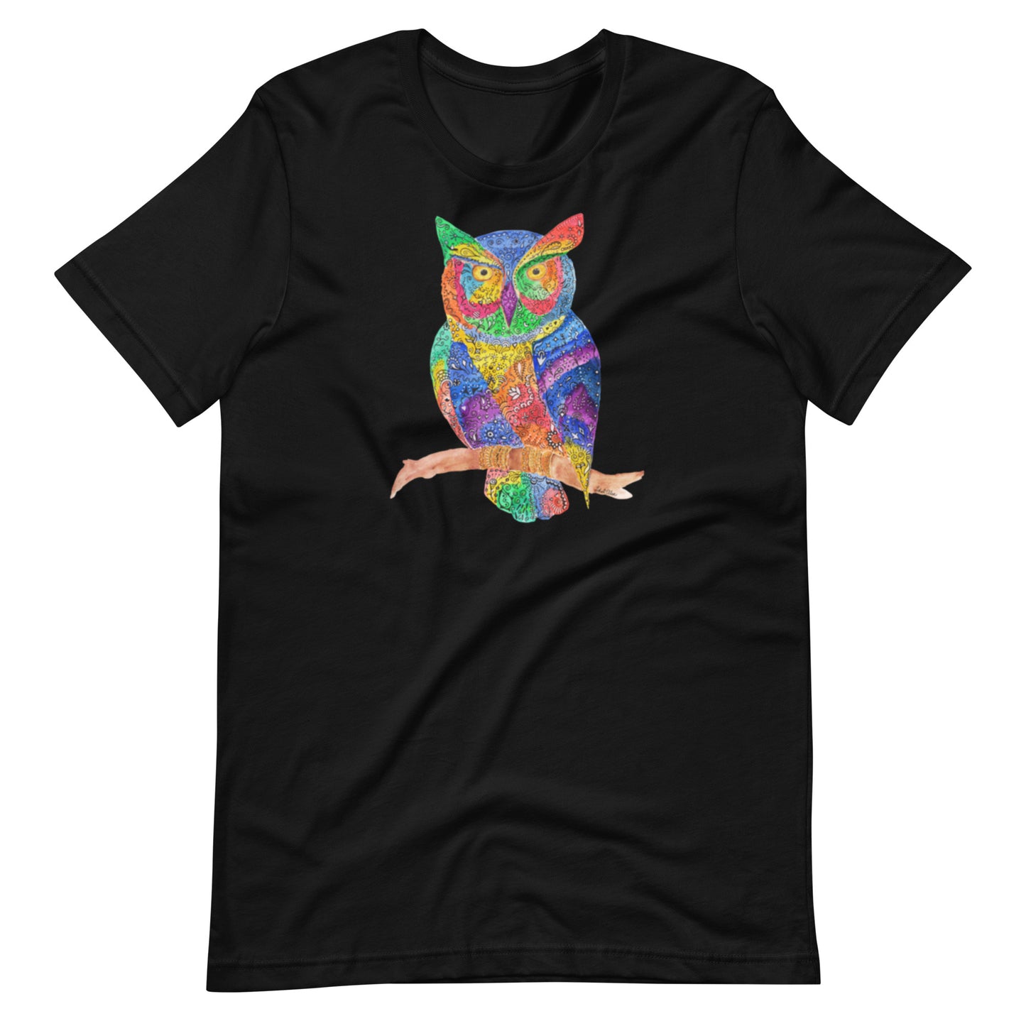 Owl Hennamal Tshirt - Colorful Unisex Tee with Unique Artwork, Casual Wear, Perfect Gift for Owl Lovers