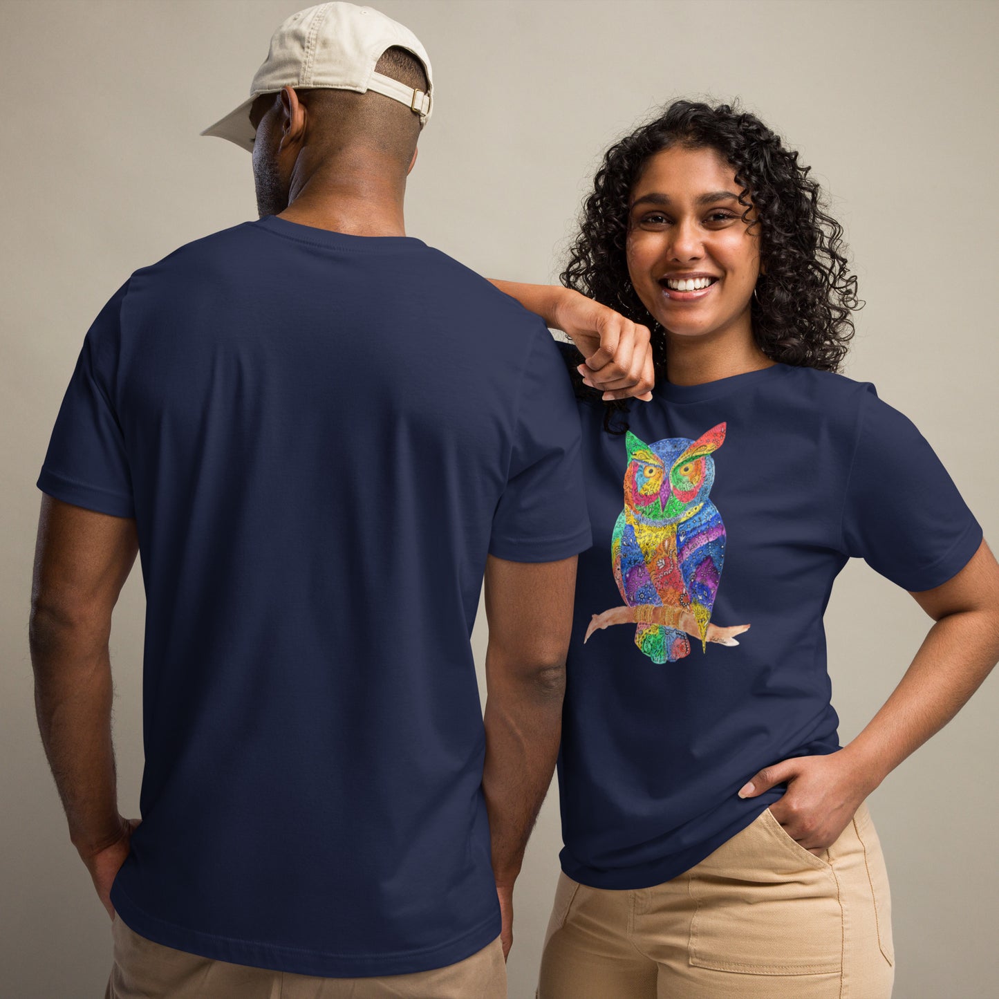 Owl Hennamal Tshirt - Colorful Unisex Tee with Unique Artwork, Casual Wear, Perfect Gift for Owl Lovers