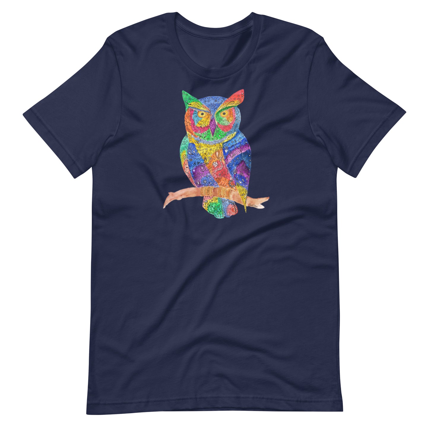 Owl Hennamal Tshirt - Colorful Unisex Tee with Unique Artwork, Casual Wear, Perfect Gift for Owl Lovers