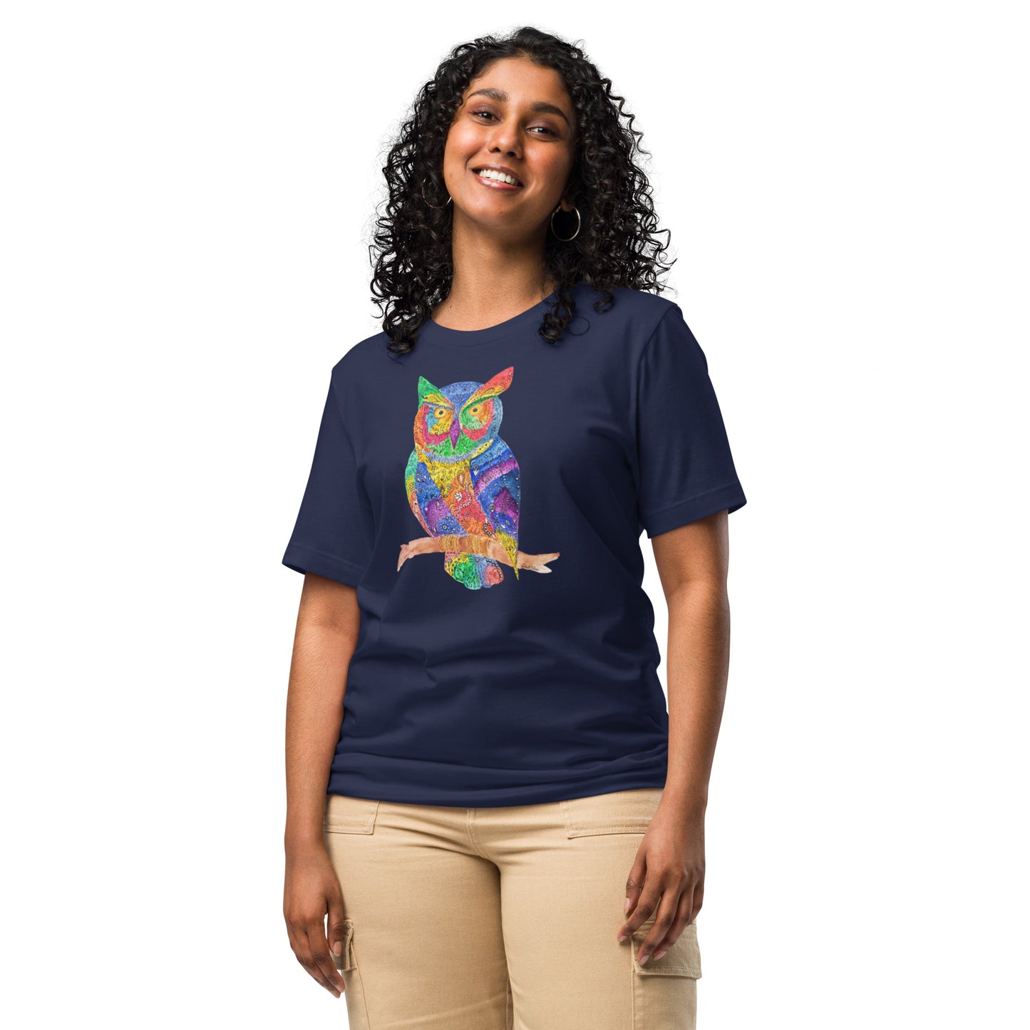 Owl Hennamal Tshirt - Colorful Unisex Tee with Unique Artwork, Casual Wear, Perfect Gift for Owl Lovers