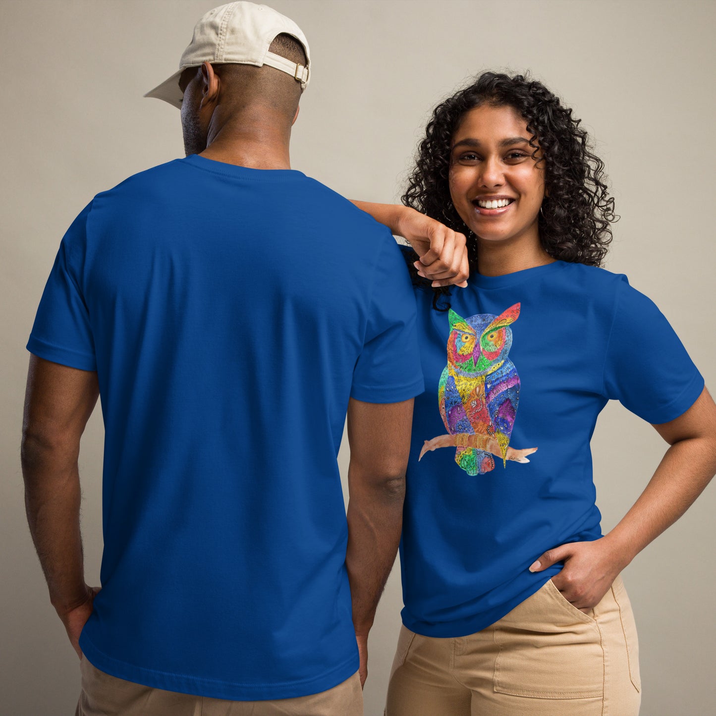 Owl Hennamal Tshirt - Colorful Unisex Tee with Unique Artwork, Casual Wear, Perfect Gift for Owl Lovers