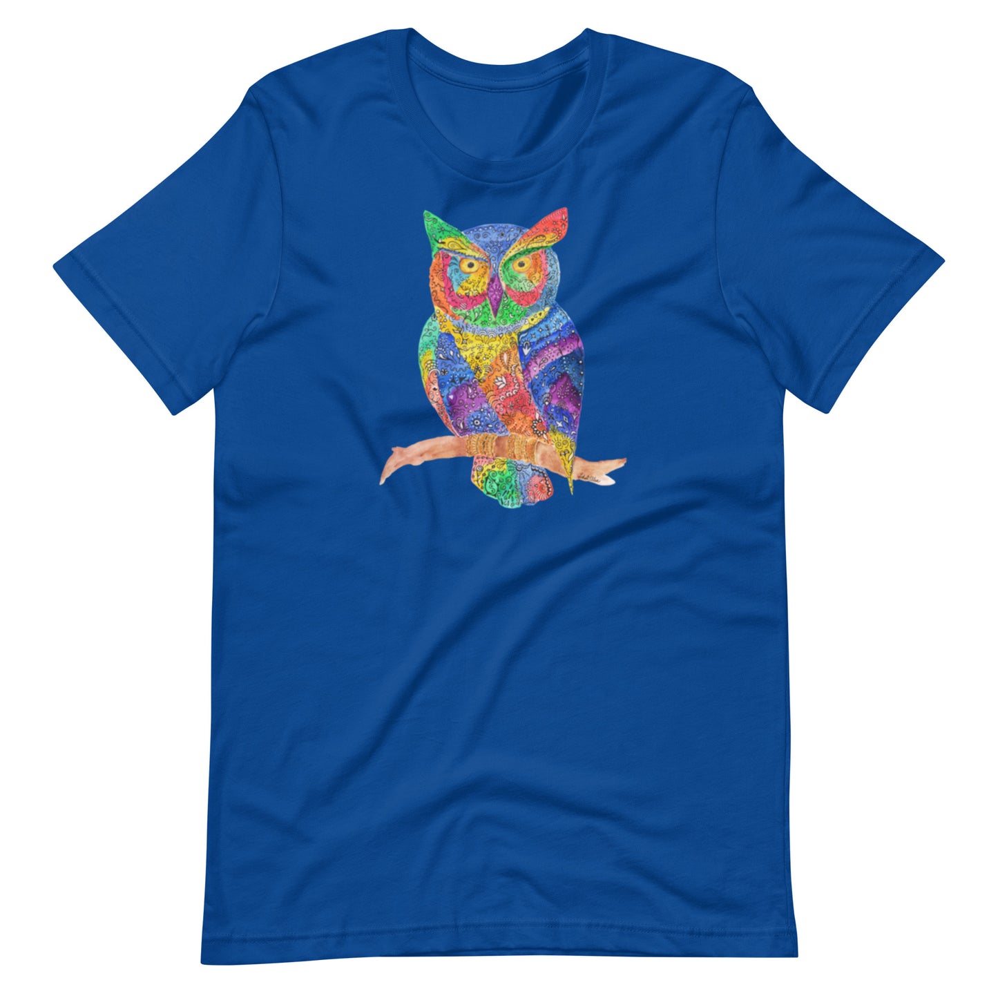 Owl Hennamal Tshirt - Colorful Unisex Tee with Unique Artwork, Casual Wear, Perfect Gift for Owl Lovers