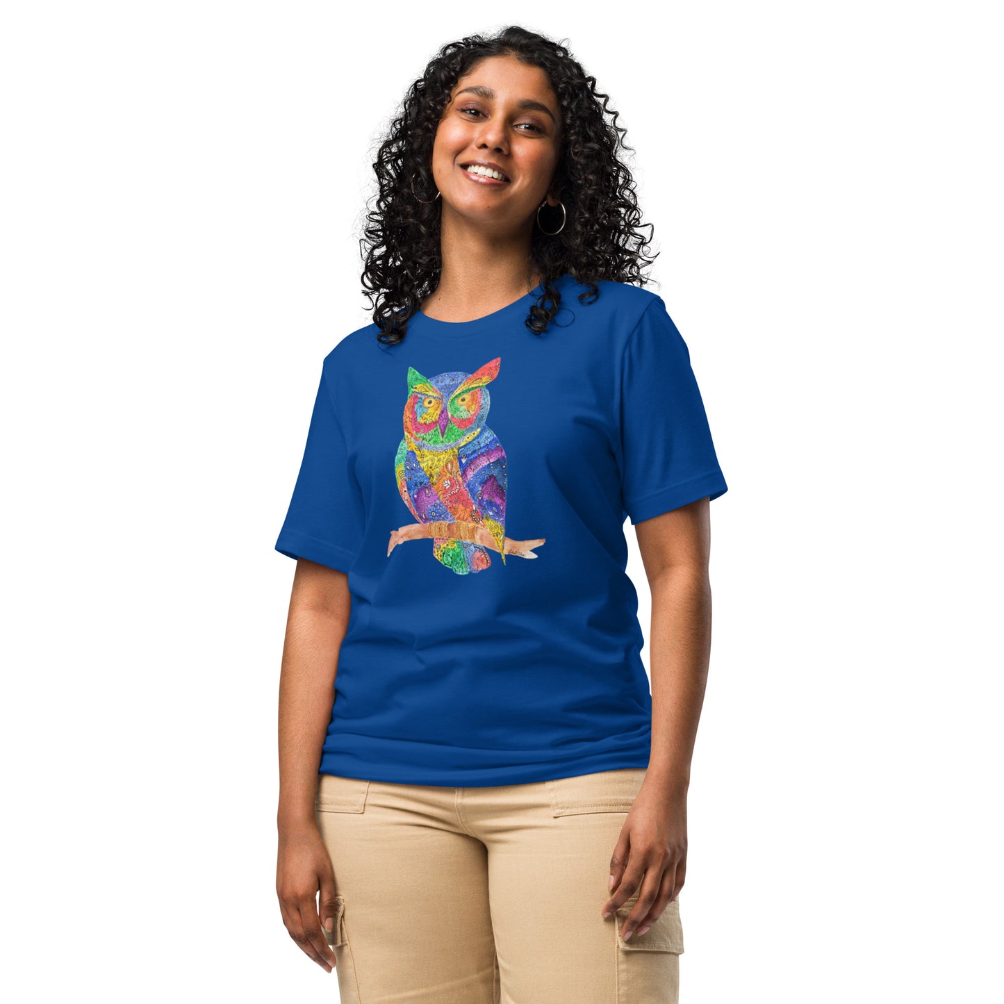 Owl Hennamal Tshirt - Colorful Unisex Tee with Unique Artwork, Casual Wear, Perfect Gift for Owl Lovers