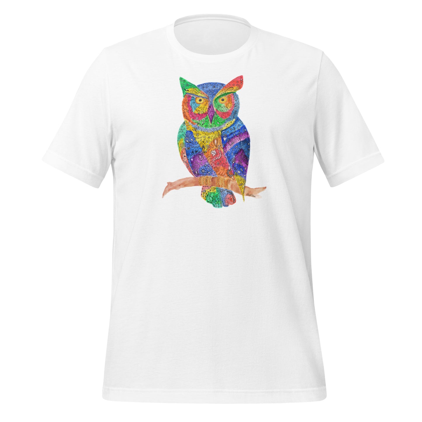 Owl Hennamal Tshirt - Colorful Unisex Tee with Unique Artwork, Casual Wear, Perfect Gift for Owl Lovers