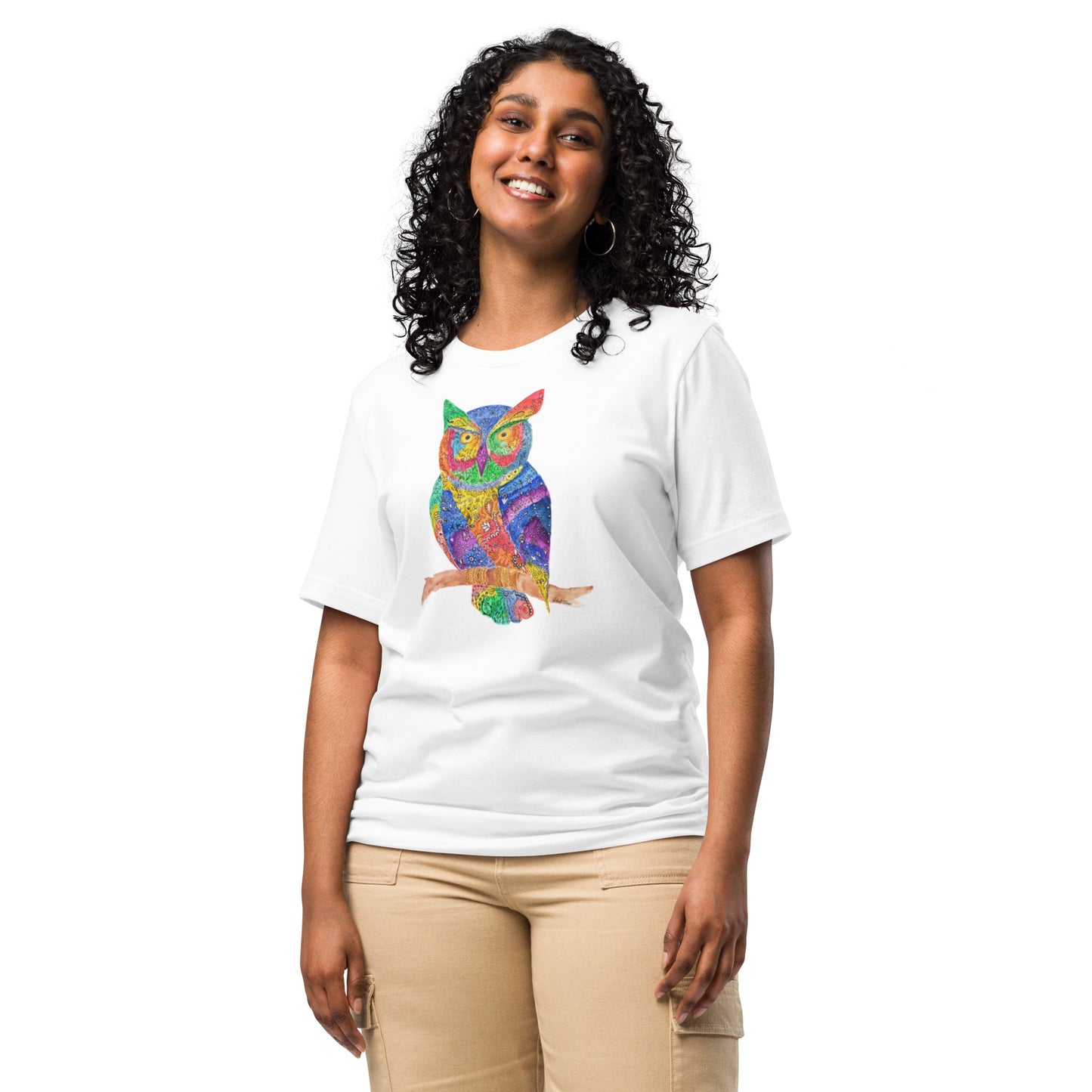 Owl Hennamal Tshirt - Colorful Unisex Tee with Unique Artwork, Casual Wear, Perfect Gift for Owl Lovers